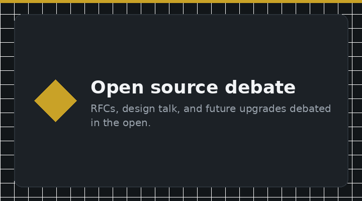 Open source debate — RFCs and design talk in the open